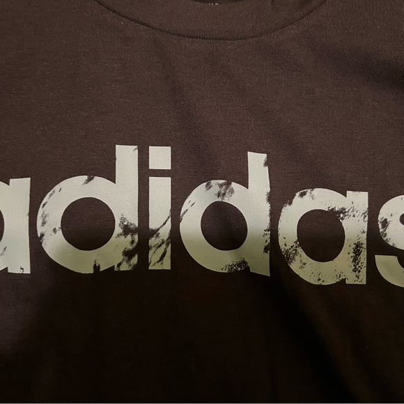 Adidas Men's Black Tee with Pale Blue Logo - Picture 4 of 9